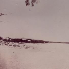 Beachgoers, Noosa Main Beach, Noosa Heads, ca 1940s