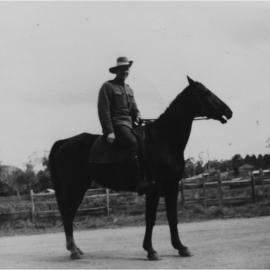 World War II procession participant, Pomona, ca 1945