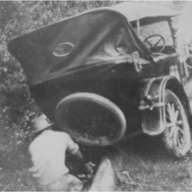 Car repairs, Ernie Bazzo, Pomona, ca 1930s