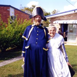 Esme Tait and Town Crier (l-r),  Foundation Day celebrations, Tewantin, 23 August 1997