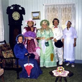 Dressed for Heritage Day celebrations, Tait Duke Cottage, 84 Poinciana Avenue, Tewantin, 22 August 1998