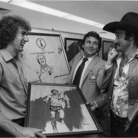 Commonwealth Games memorabilia with Benny Pike (centre)