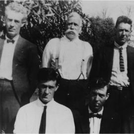 Percy Jnr, Percy Snr, Leslie Armitage (back l-r), William (Bill) and Victor Armitage (front l-r), Pomona, ca 1920