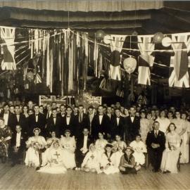 Dignitaries, debutantes, partners and guests, Diggers Debutante Ball, Pomona, ca 1936