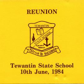 Back to Tewantin, Tewantin State School Reunion booklet, 9 June Tewantin, 1984