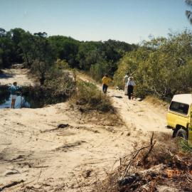 Day trippers, 4WD track, Noosa North Shore, 30 July 1987