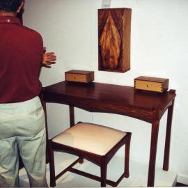 Attendees and exhibits, Contemporary Furniture Exhibition, Cooroy