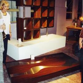 Attendees and exhibits, Contemporary Furniture Exhibition, Cooroy