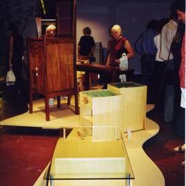 Attendees and exhibits, Contemporary Furniture Exhibition, Cooroy