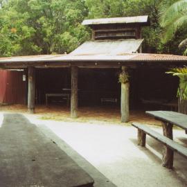 Outdoor dining area, Apollonian Hotel, Boreen Point, ca 2000