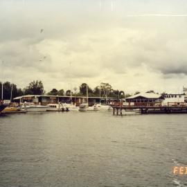 Boats and businesses, Noosa Marina, Tewantin, 9 February 1995