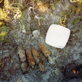 Unexploded ordinance, Sunrise Beach, 10 July 1991