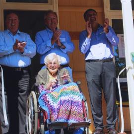 Ribbon cutting ceremony, Official opening Tait-Duke Cottage,Earl Street, Tewantin, 7 June 2017