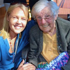 Sandy Bolton MP and Esme Tait,  Official opening Tait-Duke Cottage, Earl Street, Tewantin, 7 June 2017