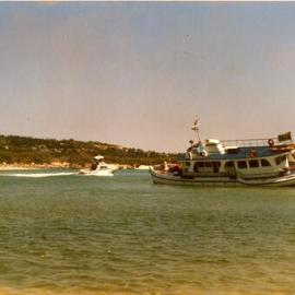'Pacific' run aground, Noosa Main Beach, Noosa Heads, ca 1987-1992