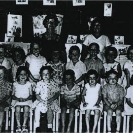 Group photo, Pomona Community Kindergarten, Pomona, ca 1960