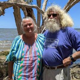 Gail Robinson and Charlie Hacker, Lake Cootharaba, Boreen Point, 10 December 2025