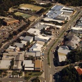 Aerial view Noosa Junction, Noosa Heads, ca 1987-88