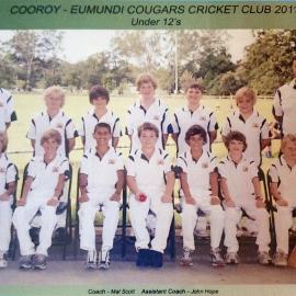 Team photo, Cooroy-Eumundi Cougars Cricket Club - u12s, 2011