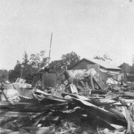 Fire remains, Memorial Avenue, Pomona, 5 September 1939