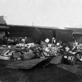 Aftermath, goods train derailment, Pomona Railway yards, Pomona, 30 September 1941