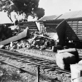Aftermath, goods train derailment, Pomona Railway yards, Pomona, 30 September 1941