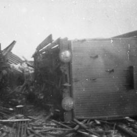 Aftermath, goods train derailment, Pomona Railway yards, Pomona, 30 September 1941