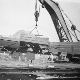 Aftermath, goods train derailment, Pomona Railway yards, Pomona, 30 September 1941