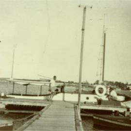 'Miss Tewantin II' and 'Jannett', Parkyn Brothers Jetty, Noosa River, Tewantin, 1932