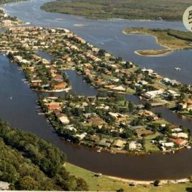 Aerial view Noosa Sound, Noosa Heads, ca 1987-88