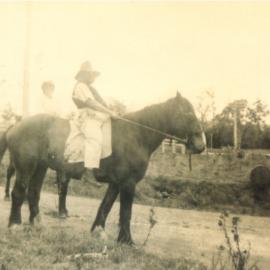 Fancy dress participant, Mrs Muriel Nilon, Queensland Centenary Celebrations, Cooran, 1959
