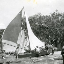 Beverly and Jim Salmon, Lake Cootharaba, Boreen Point, 1950s