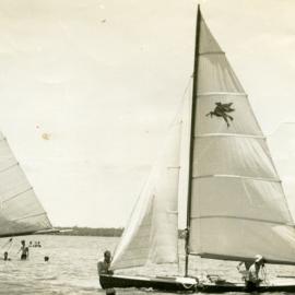 'Pegasus', Frank Moore and Ken Otto, Lake Cootharaba, 1950s