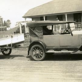 Dinghy transport, Lake Cootharaba Sailing Club, ca 1950s