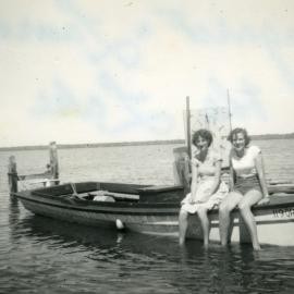 At the lake, Lake Cootharaba, ca 1950s