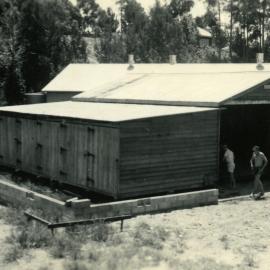 Clubhouse foundations, Lake Cootharaba Sailing Club, Boreen Point, 6 March 1960