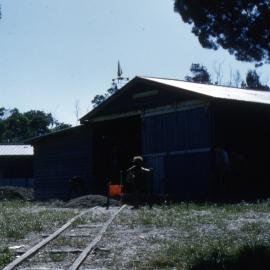 Boat shed, Lake Cootharaba Sailing Club, Boreen Point, ca 1960