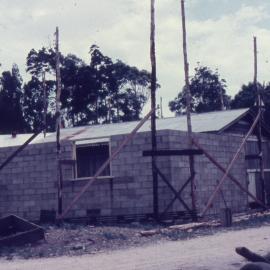 Clubhouse under construction, Lake Cootharaba Sailing Club, Boreen Parade, Boreen Point, ca 1960