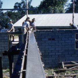 Clubhouse construction, Lake Cootharaba Sailing Club, Boreen Parade, Boreen Point, ca 1960