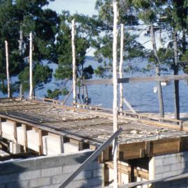 Clubhouse construction, Lake Cootharaba Sailing Club, Boreen Parade, Boreen Point, ca 1960