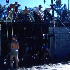 Clubhouse construction, Lake Cootharaba Sailing Club, Boreen Parade, Boreen Point, ca 1960