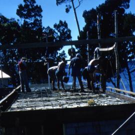 Clubhouse construction, Lake Cootharaba Sailing Club, Boreen Parade, Boreen Point, ca 1960