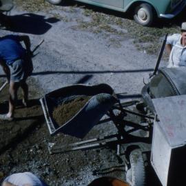 Clubhouse construction, Lake Cootharaba Sailing Club, Boreen Parade, Boreen Point, ca 1960