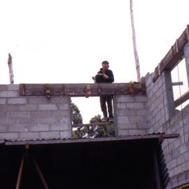 Clubhouse construction, Lake Cootharaba Sailing Club, Boreen Parade, Boreen Point, ca 1960