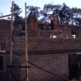 Clubhouse construction, Lake Cootharaba Sailing Club, Boreen Parade, Boreen Point, 1960