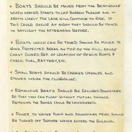 'Lessons Learned', Flood aftermath, Lake Cootharaba Sailing Club, February 1992