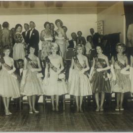 Entrants and Officials, 'Miss Noosa Show', Noosa Country Show Ball, Pomona, 1963
