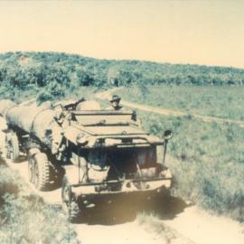 Timber transportation, Army Amphibious Duck (DUCW), 25 April 1955