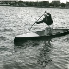 Bryan Harper, Canoeist, Australian team, Olympic Games, Lake Wendouree, Ballarat, December 1956
