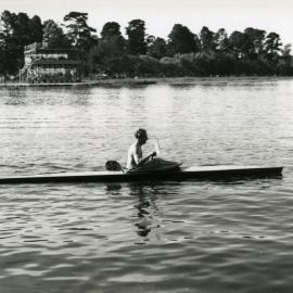 Kayak competitor, Gert Fredriksson, Olympic Games, Lake Wendouree, Ballarat, ca December 1956